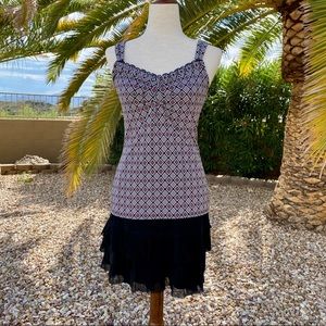 WHBM Red Black and White Camisole Size S